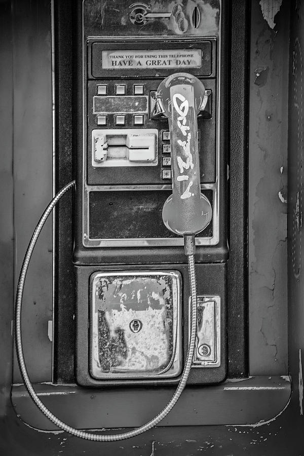 Old Vintage Coin Operated Phone Booth Photograph by Randall Nyhof