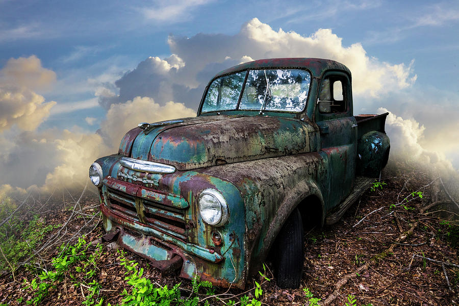 Barn Photograph - Old Vintage Dodge Truck in Soft Painterly Tones by Debra and Dave Vanderlaan