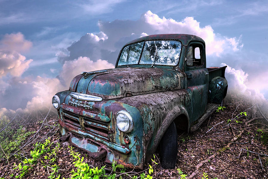 Old Vintage Dodge Truck in Soft Summer Sunset Tones Photograph by Debra and Dave Vanderlaan