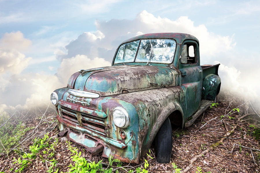 Old Vintage Dodge Truck Painting Photograph by Debra and Dave Vanderlaan