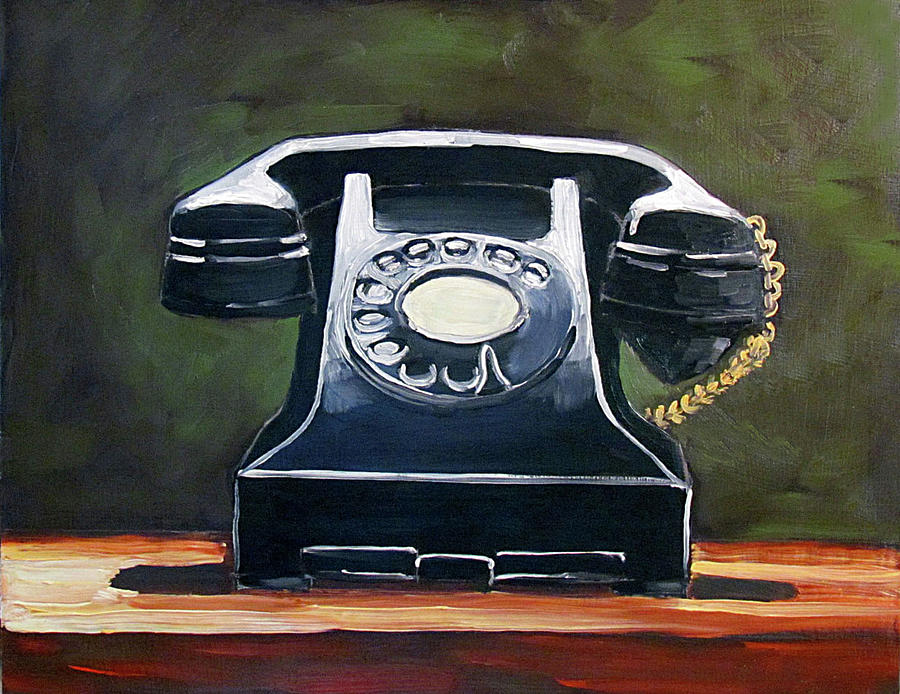 Old Vintage Phone Painting by Kevin Hughes