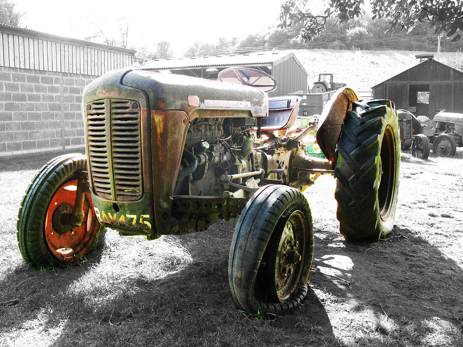 Old Vintage Tractor farm machinery Photograph by Tom Conway