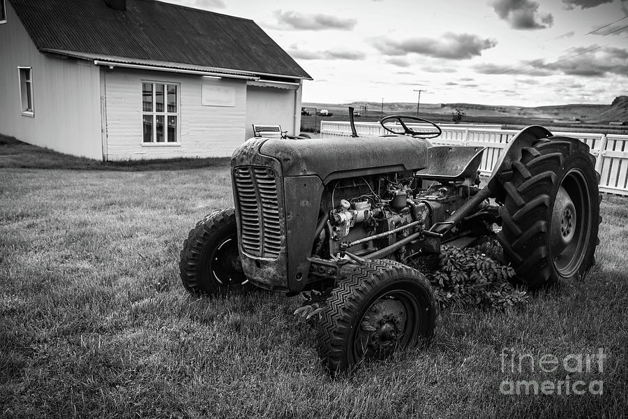 Old Vintage Tractor Iceland Photograph by Edward Fielding