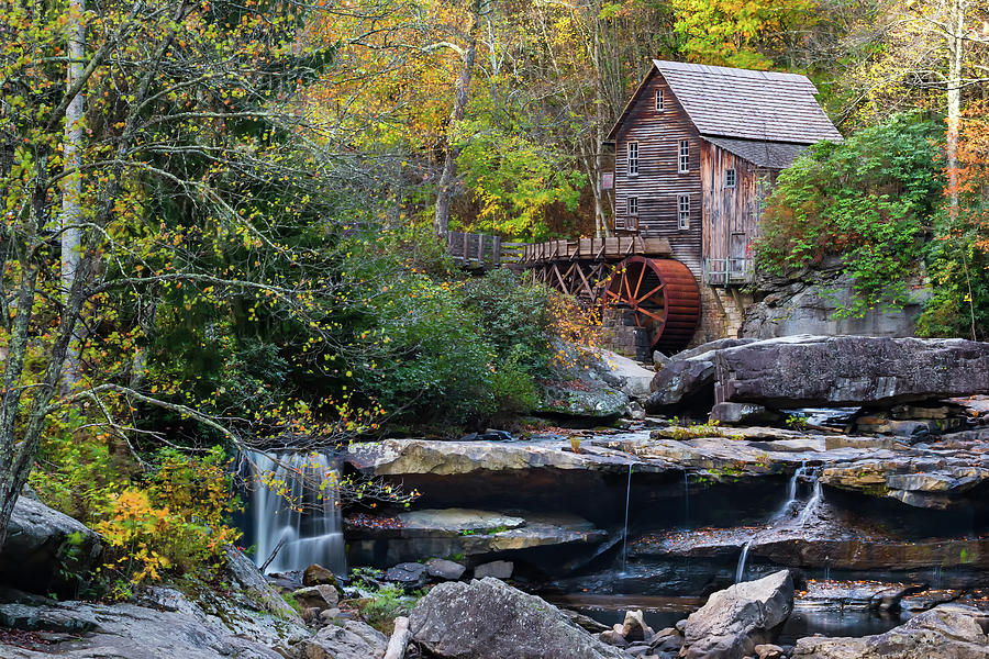 Old Virginia Mill in Autumn Colors Photograph by Norma Brandsberg
