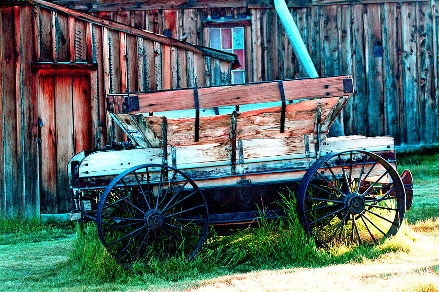 old Wagon In Bodie Digital Art by Joseph Coulombe