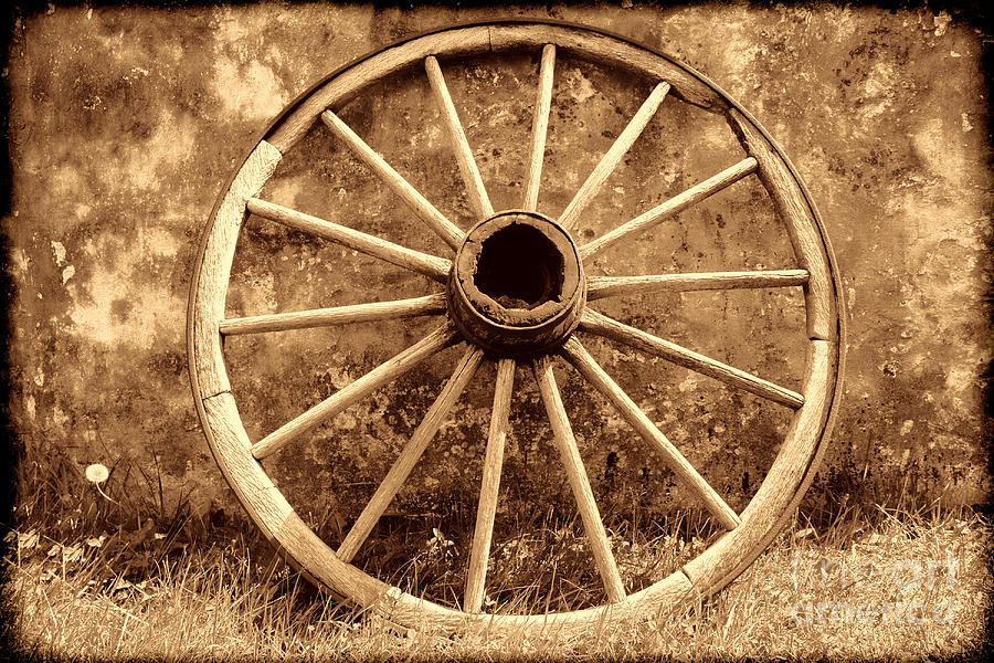 Old Wagon Wheel Photograph by American West Legend By Olivier Le ...