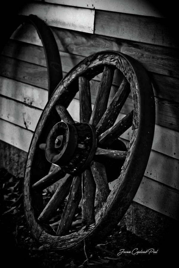 Old Wagon Wheel Photograph by Joann Copeland-Paul