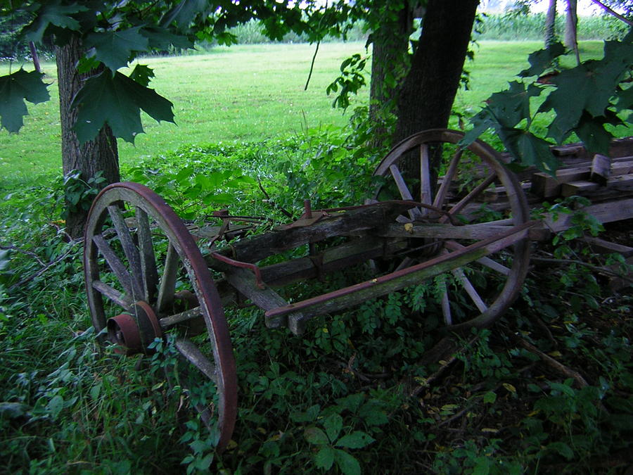 Old Wagon Wheels 1 Photograph by George Jones