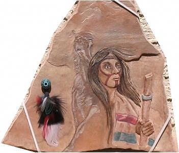 Native American Warrior Relief - Old Warrior by Margaret A Clark Price Native American Warrior Relief - Old Warrior by Margaret A Clark Price