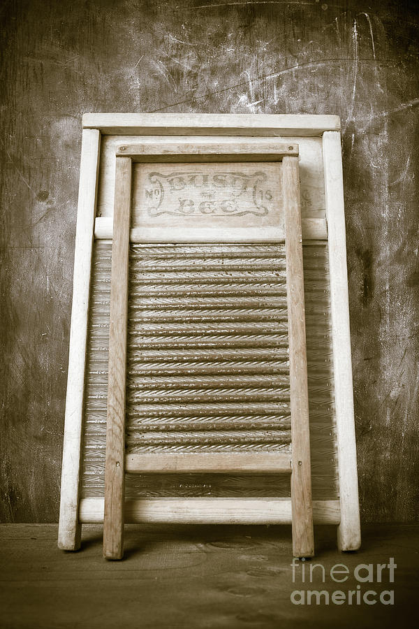 Wash Photograph - Old Washboards by Edward Fielding