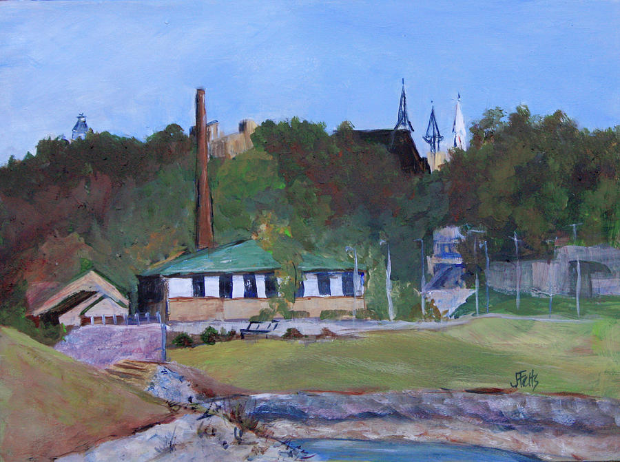 Austin Peay State University Painting - Old Waterworks Building by Janet Felts