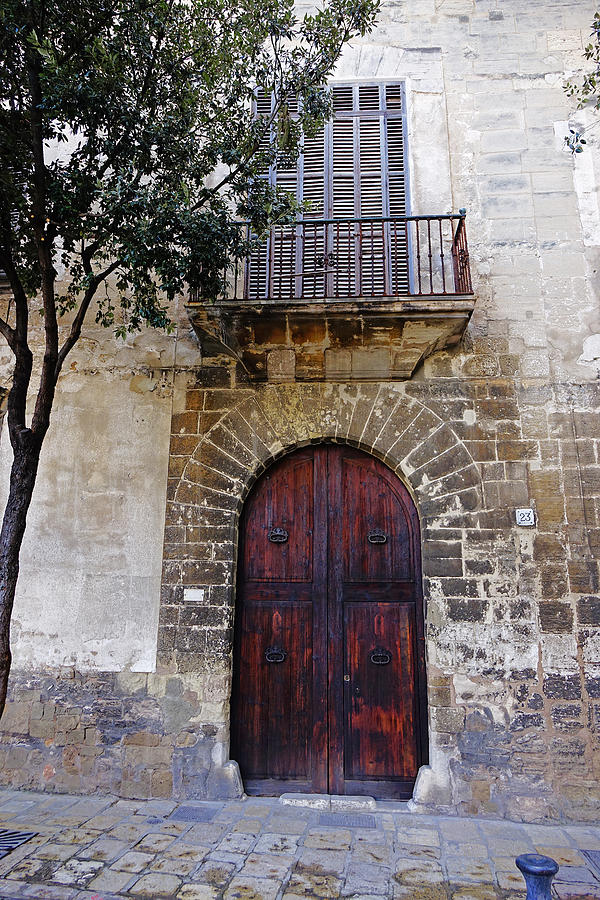 Old Weathered Door And Balcony In Palma Mejorca Spain Photograph by Rick Rosenshein
