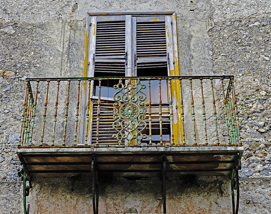 Old Weathered Ornate Balcony In Ravello Italy Photograph by Rick Rosenshein