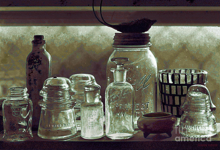 old west still life - Glass Ware VII Photograph by Sharon Hudson