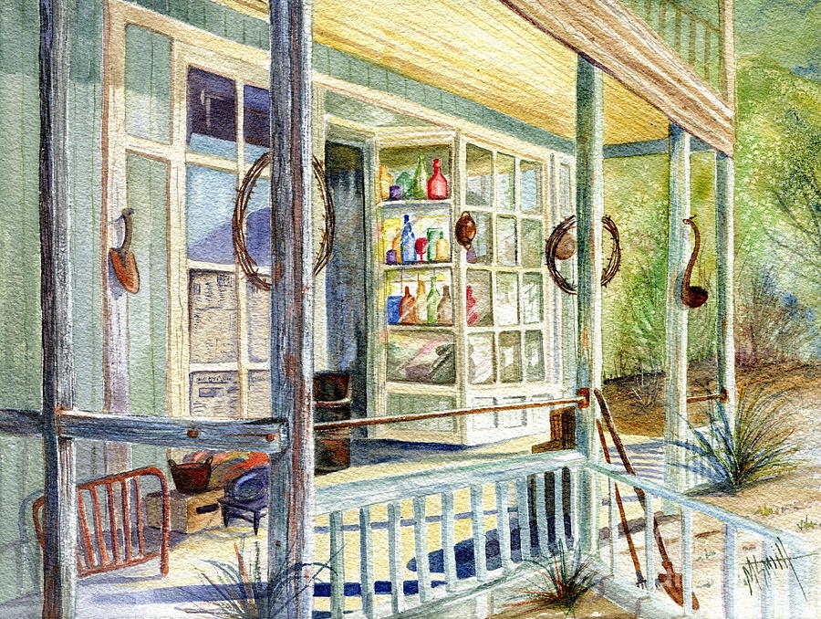 Old West Junk Shop Painting by Marilyn Smith