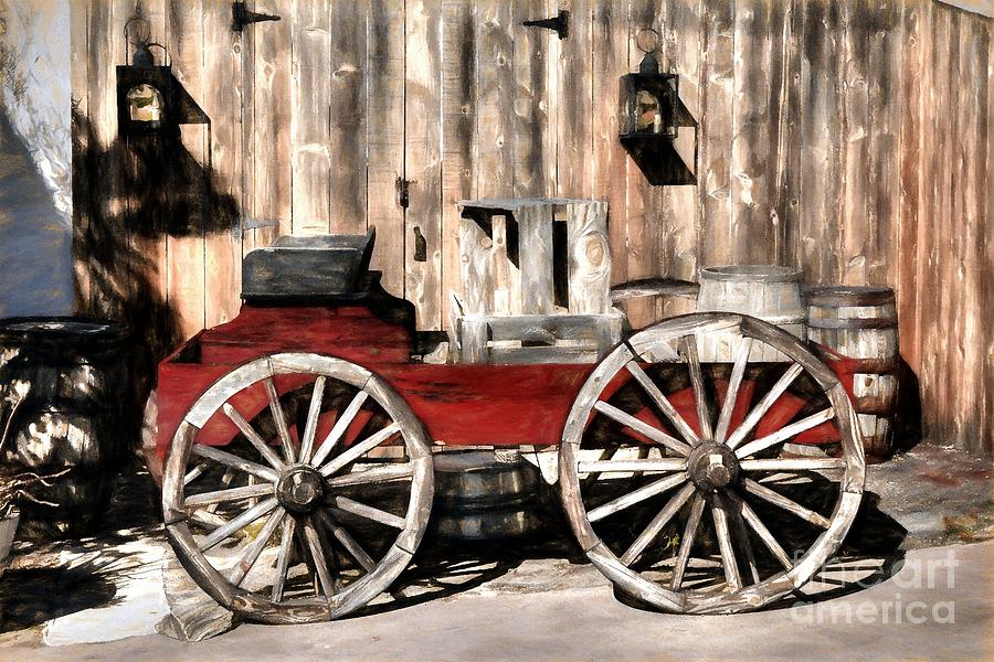 Barn Photograph - Old Western Wagon by Mel Steinhauer