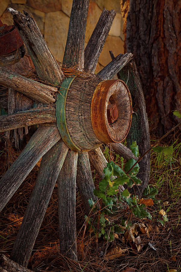 Vintage Photograph - Old Wheel by Thomas Hall
