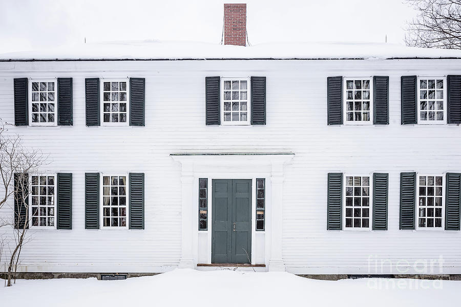 Old White Colonial House Muster Field Farm  Photograph by Edward Fielding
