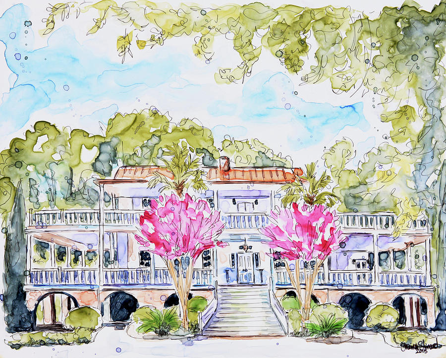 Charleston Painting - Old Wide Awake Plantation by Shaina Stinard