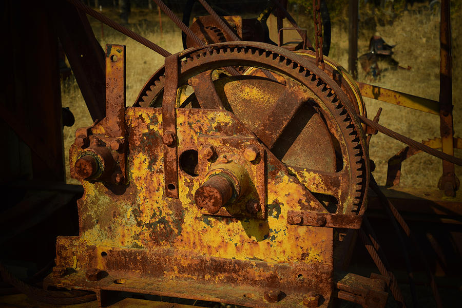Old Winch Photograph by Frank Wilson
