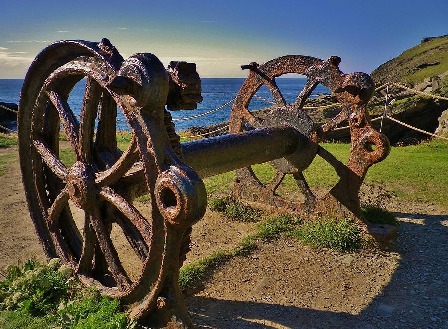 Old Winch Tintagel Photograph by Richard Brookes