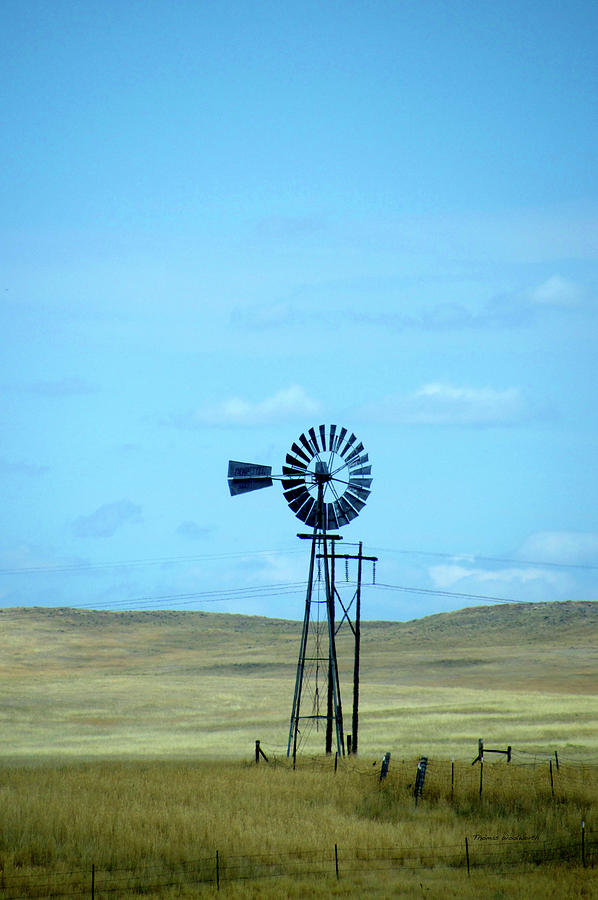 Old Windmill On The Ranch Dempster USA Photograph by Thomas Woolworth