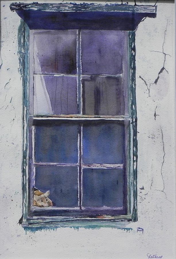 Old Window and New Home Painting by Christine Lathrop