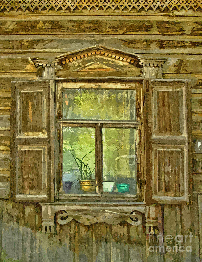 Old Window in Siberia Mixed Media by Olga Hamilton