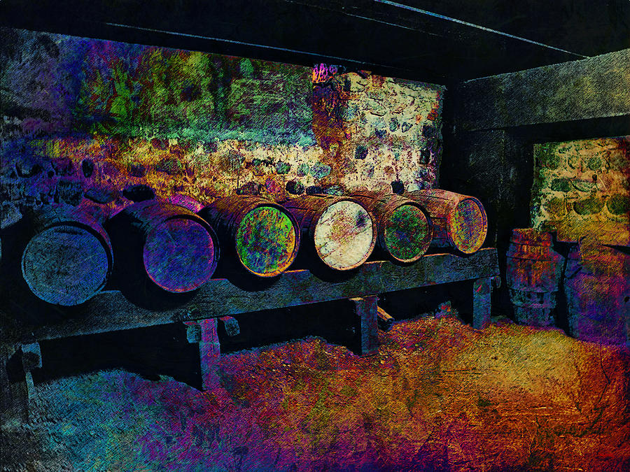 Old Wine Barrels Digital Art by Glenn McCarthy Art and Photography