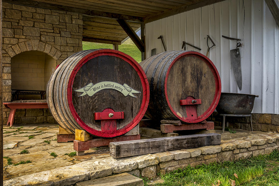 Old Wine Barrels Hermann Farm_DSC2938_16 Photograph by Greg Kluempers