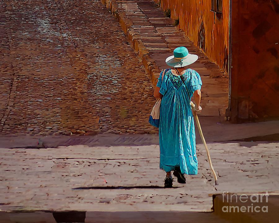 A Woman Walking Home Photograph by John  Kolenberg
