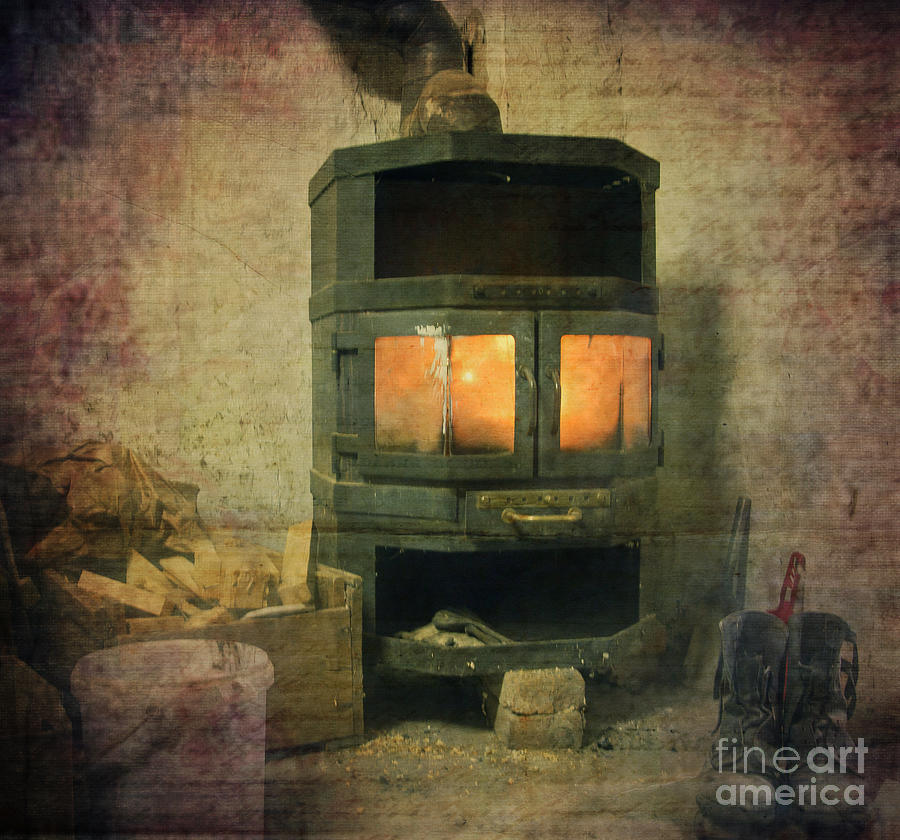 Old Wood Burning Stove V3 Photograph By Alex Art And Photo
