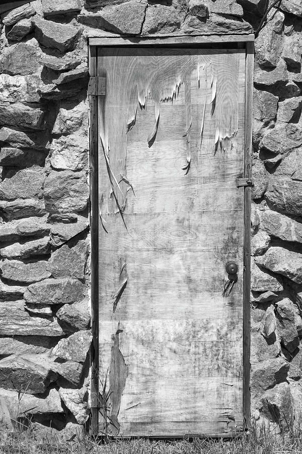 Old Wood Door  and Stone - Vertical BW Photograph by James BO Insogna