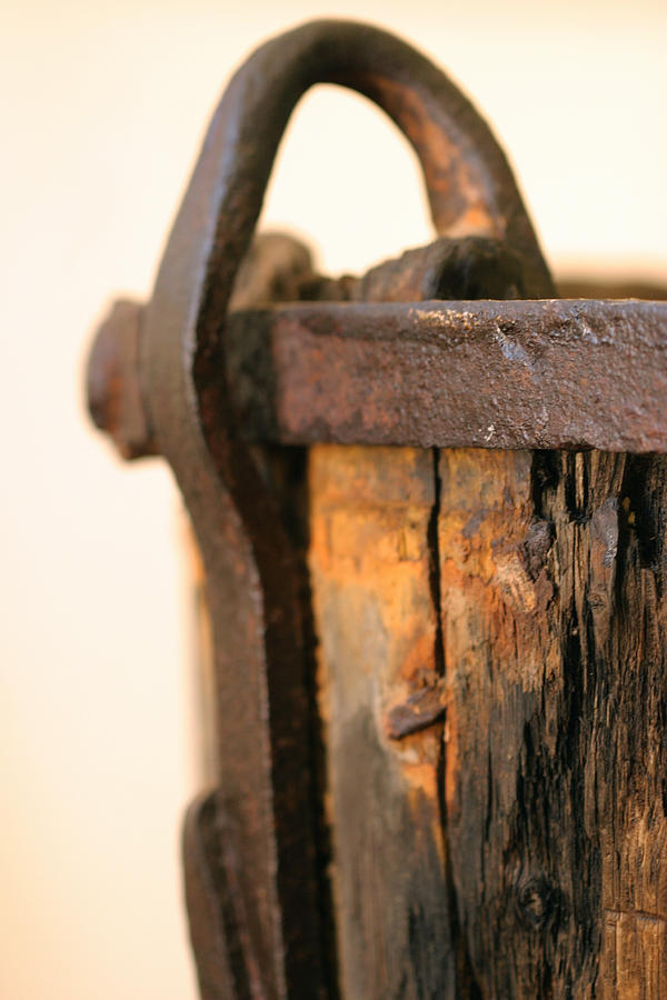 Old Wooden Barrel At The Ore Mine Sweden Photograph by Dagmar Batyahav