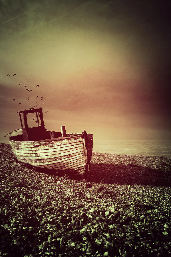Old Wooden Boat Photograph by Ethiriel Photography