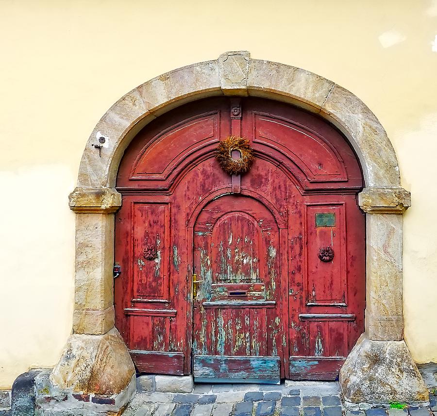 Old Wooden Door In Szentendre, Hungary Photograph by Rick Rosenshein