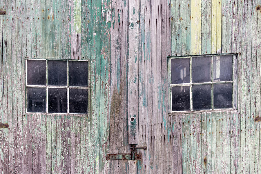 Old Wooden Doors on a Garage Building Photograph by Edward Fielding