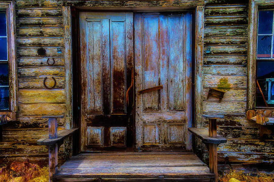 Old Wooden Doors Virgina City Photograph by Garry Gay