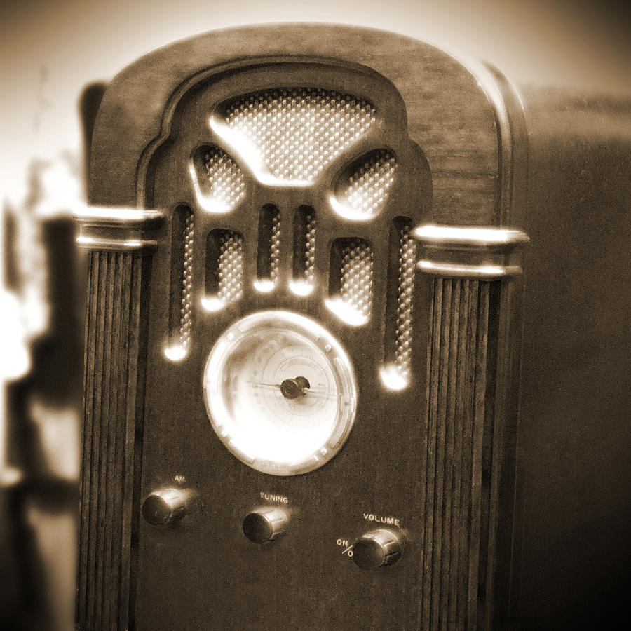 Old Wooden Radio Photograph by Mike McGlothlen