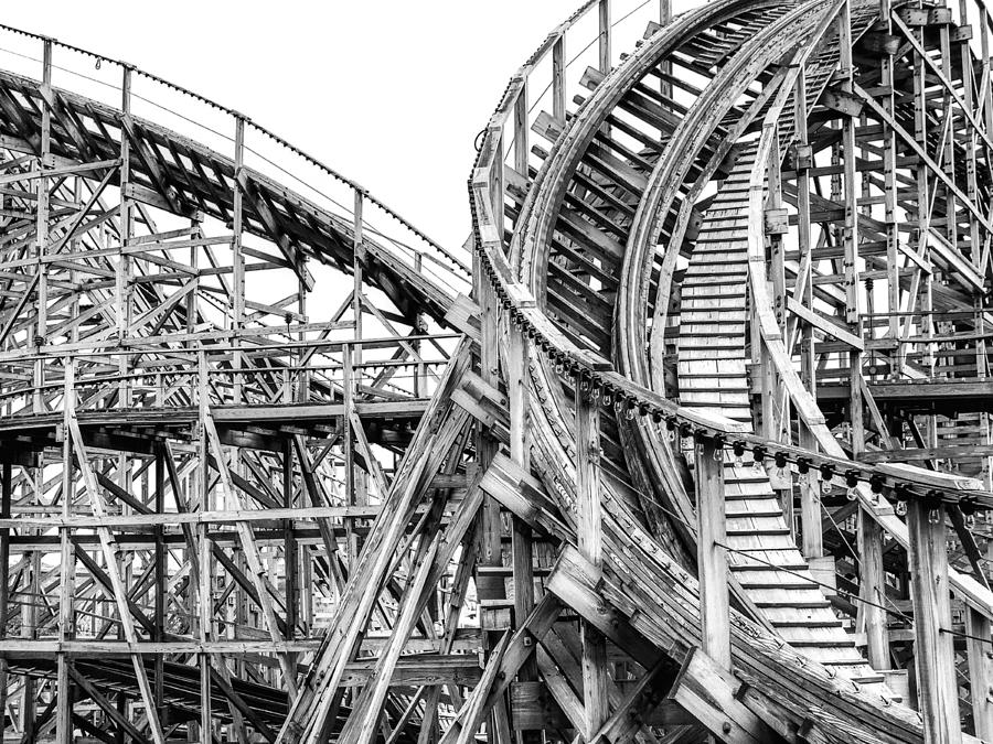 Old Wooden Roller Coaster Photograph by Dominic Piperata
