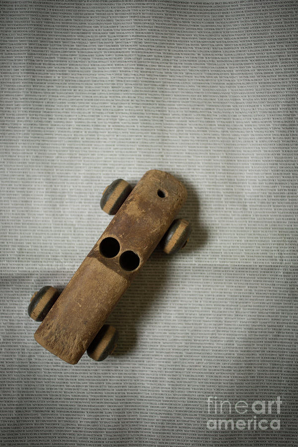 Old Wooden Toy Car Still Life Photograph by Edward Fielding
