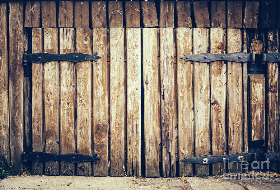 Old wooden vintage grunge door Photograph by Michal Bednarek
