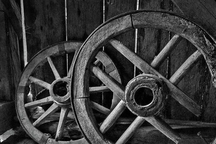 Old Wooden Wheels Photograph by Stuart Litoff