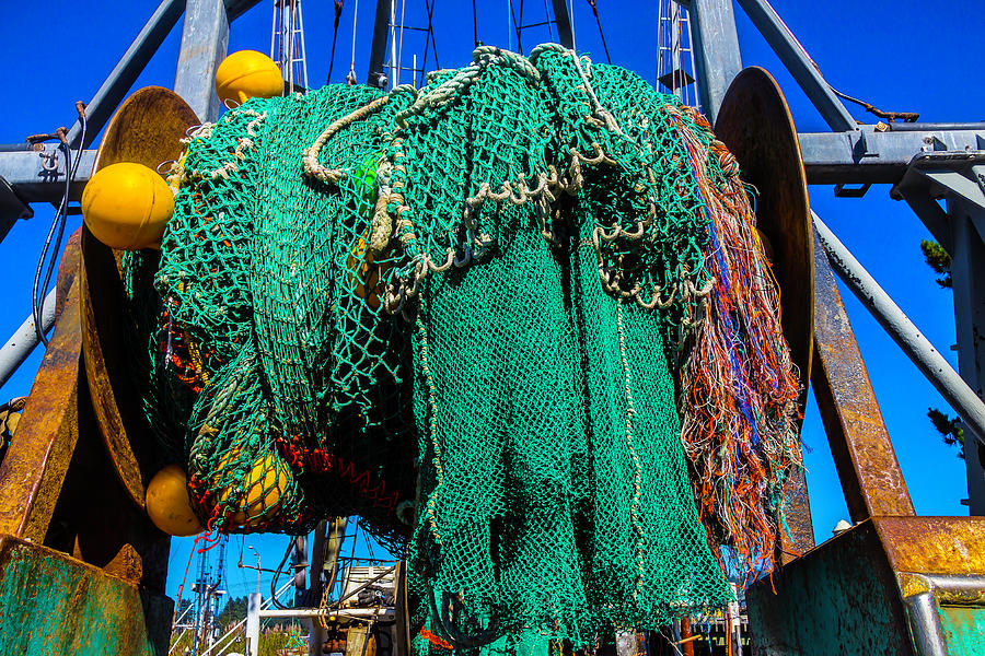 Old Worn Fishing Nets Photograph by Garry Gay