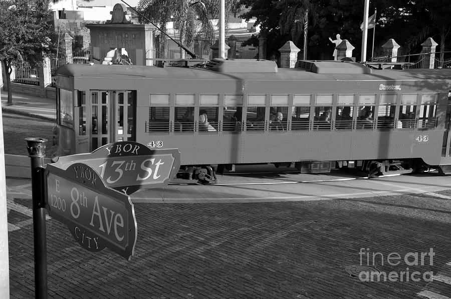 Ybor City Florida Photograph - Old Ybor City trolley by David Lee Thompson