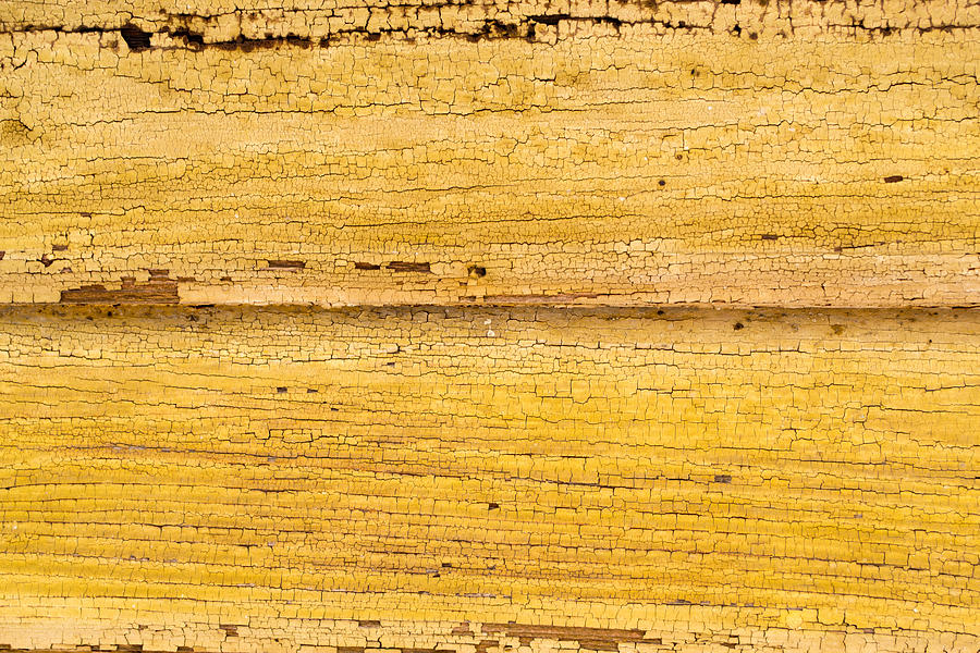 Old Yellow Paint on Wood Photograph by John Williams