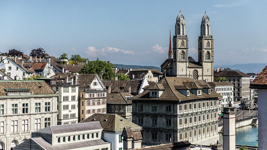 Architecture Photograph - Old Zurich Cityview by Stephen Stookey