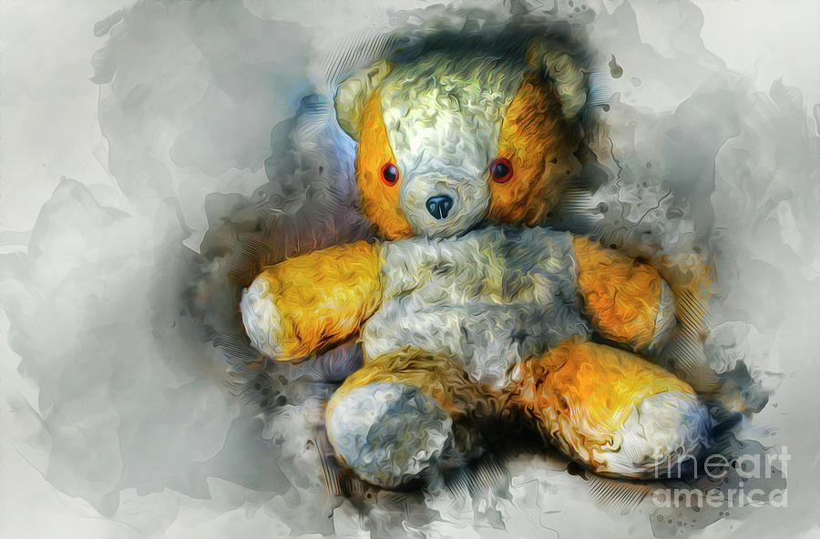 Olde Teddy Bear Mixed Media by Ian Mitchell