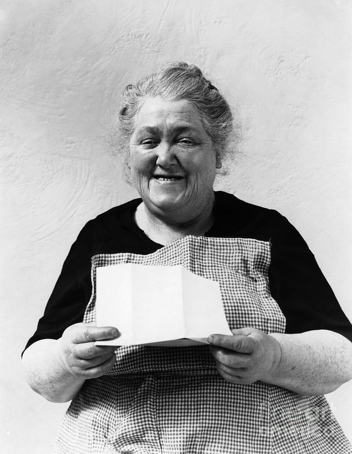Older Woman Reads Letter, C.1930-40s Photograph by H. Armstrong Roberts/ClassicStock