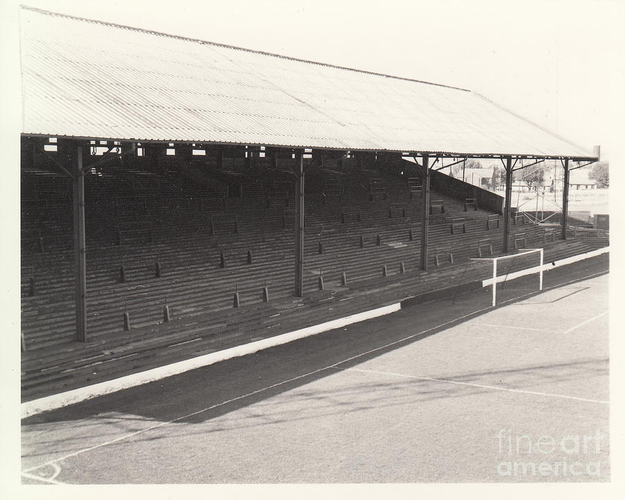 Oldham Athletic - Boundary Park - Chadderton Road End 1 - BW - September 1969 Photograph by Legendary Football Grounds